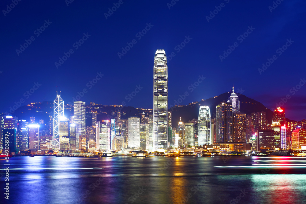 Hong Kong city at night