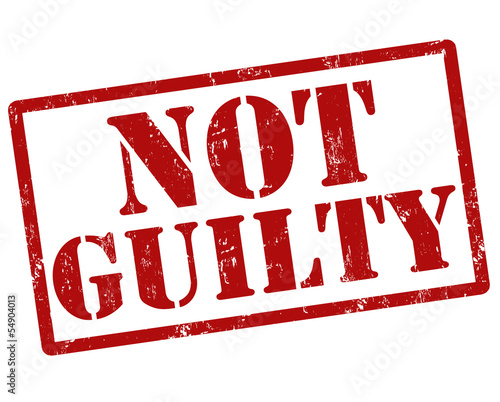 Not guilty stamp