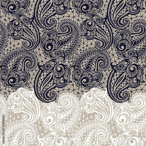 Paisley seamless lace pattern