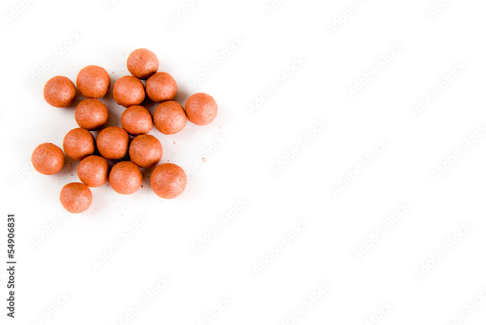 Balls of brown eyeshadow in box Balls of brown eyeshadow in box