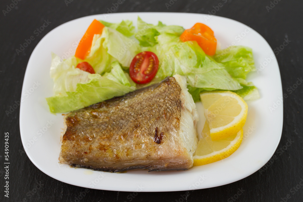 fish with salad fish with salad