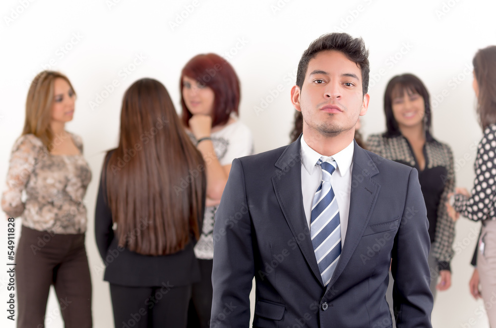 Successful hispanic business man at the office Successful hispanic business man at the office