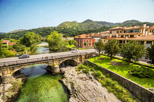 The Sella river in Cangas de Onis, Asturias, Spain