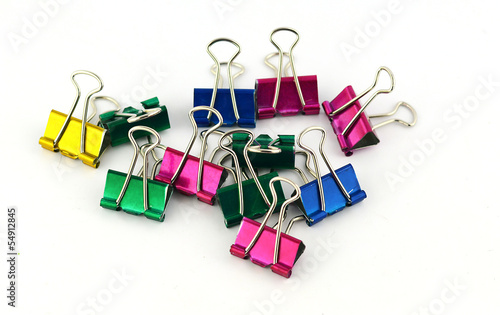 paper clips collection isolated