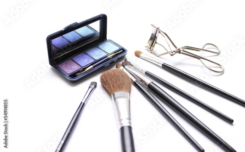 Various makeup brushes