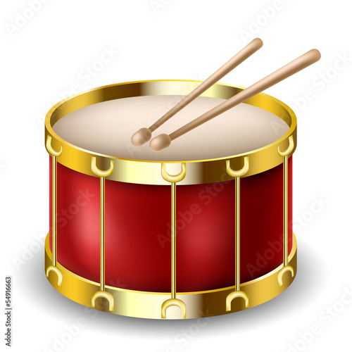 Red drum and drumsticks