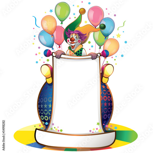 clown on the ball