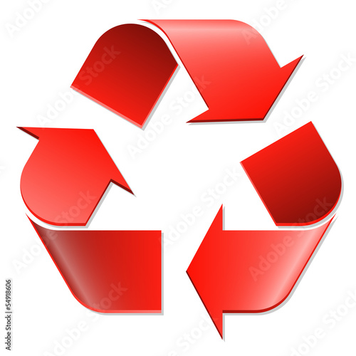 Recycling Zeichen rot