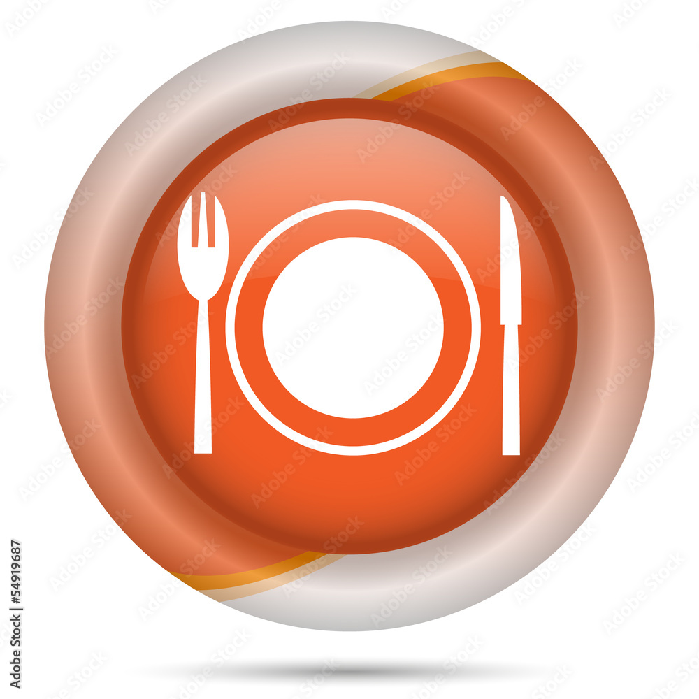 Orange plastic icon