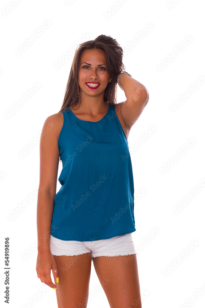 Brunette Woman isolated Brunette Woman isolated