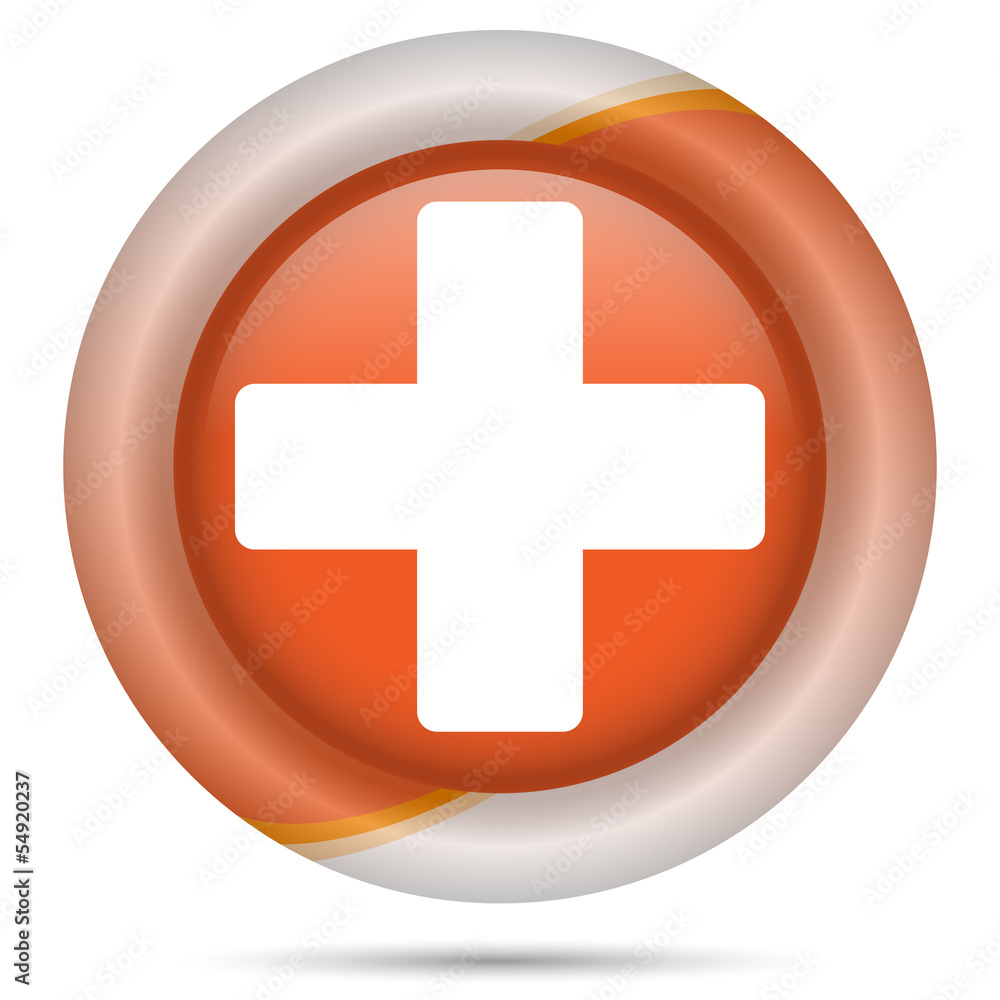 Fototapeta premium Orange plastic icon