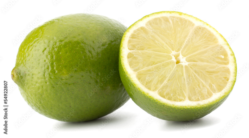 Fresh lime fruit Isolated on white background Fresh lime fruit Isolated on white background