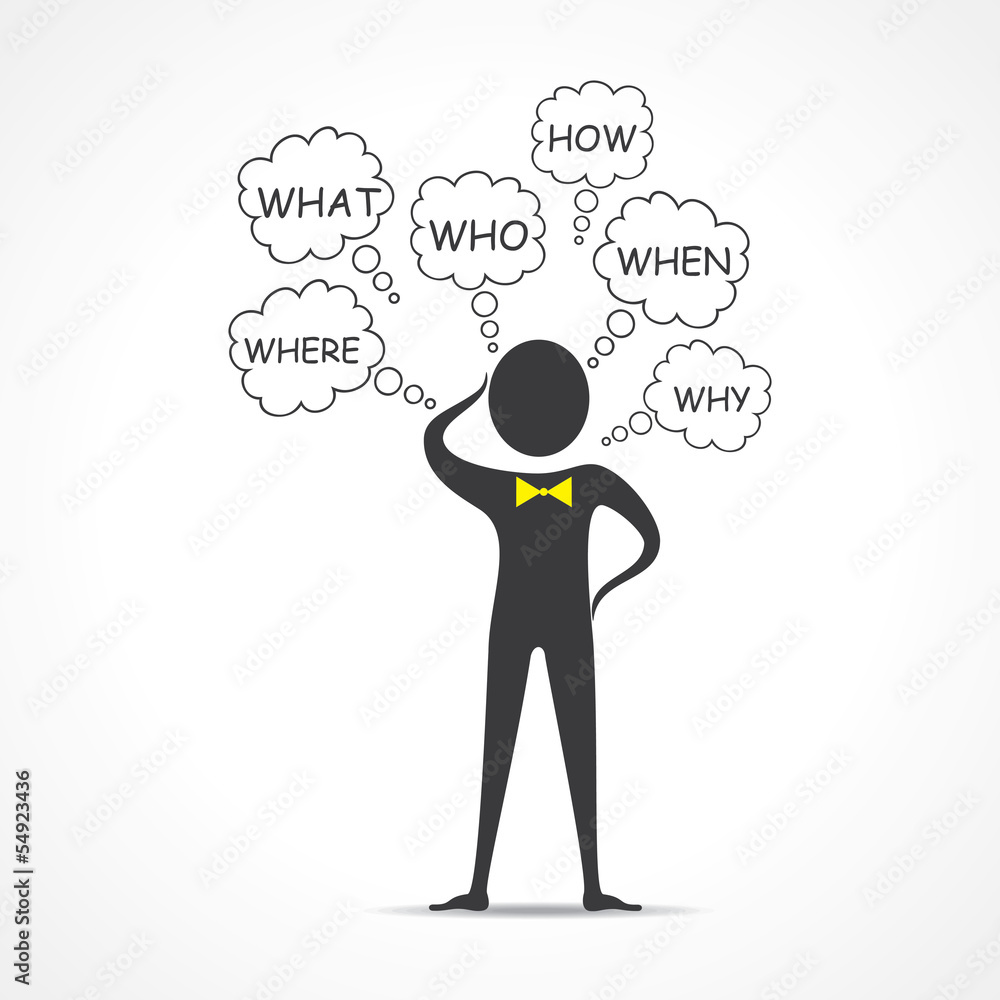 Businessman thinks deeply about something-vector illustration Businessman thinks deeply about something-vector illustration