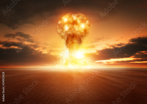Canvastavla Atom Bomb Explosion