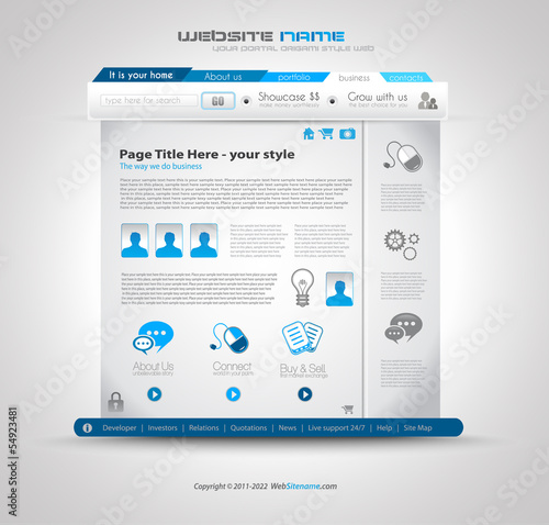 Web design template for blog and sites