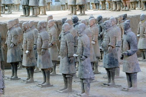 Terracotta Army inside the Qin Shi Huang Mausoleum in Xian,China