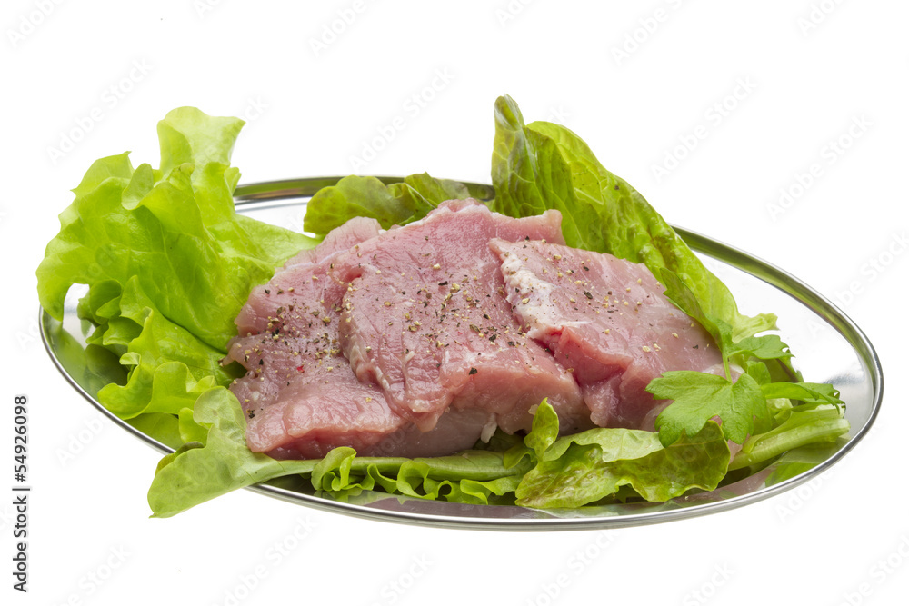 Raw pork meat