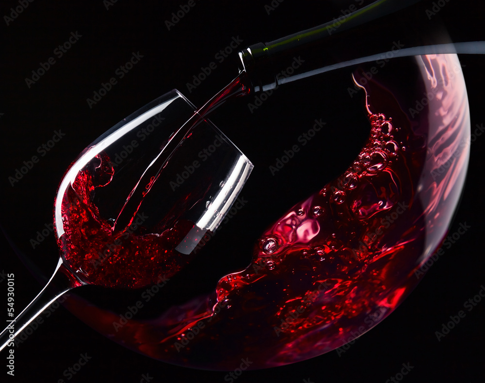 Plexiglas schilderij met red wine #54930015