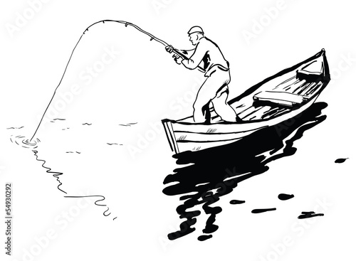 Fisherman in boat