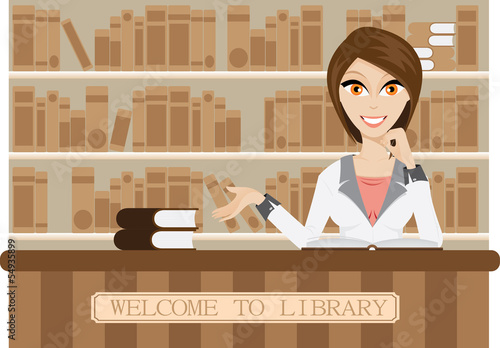 Girl librarian