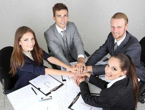 Group of business people ha...