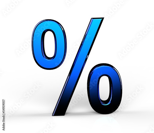 Bussines symbols. 3D percentage