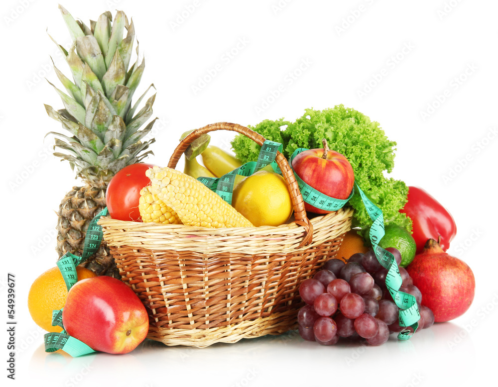 Fresh vegetables isolated on white Fresh vegetables isolated on white