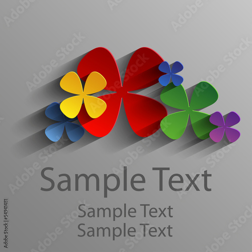 Colored abstract flowers