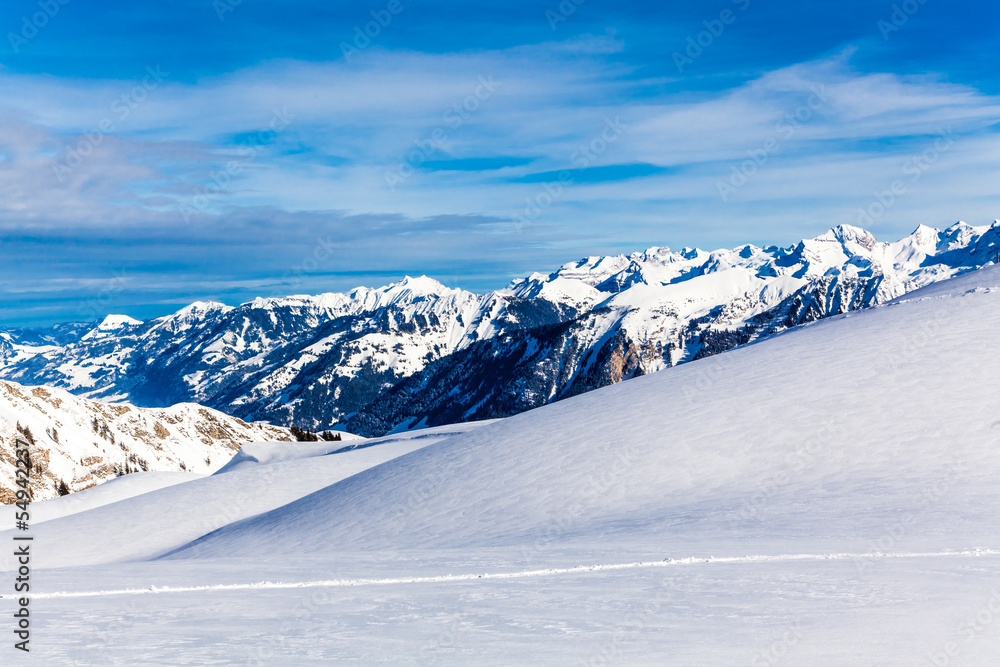 Obraz premium top of mountains.
