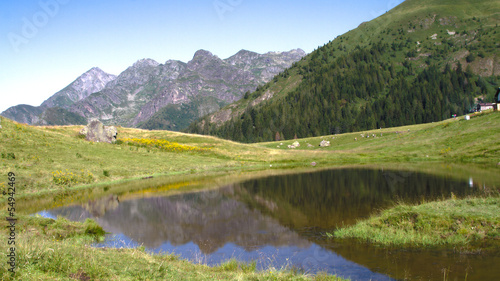 Little lake alpine landscape