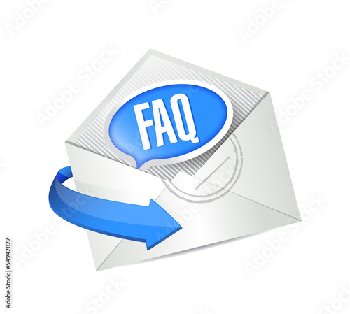 sending a faq mail. illustration design