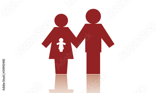Familienzuwachs zwei und eins Mädchen