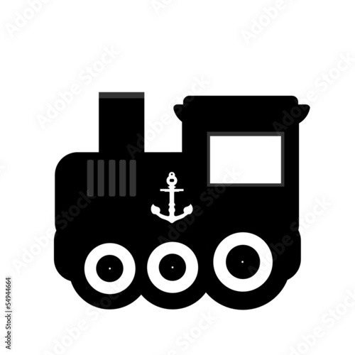 Locomotive avec une ancre