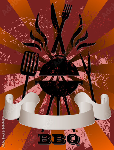 bbq - grunge vector background