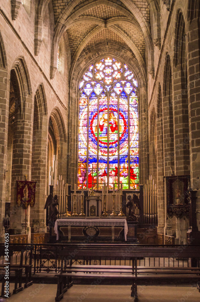 Inside Guerande church France