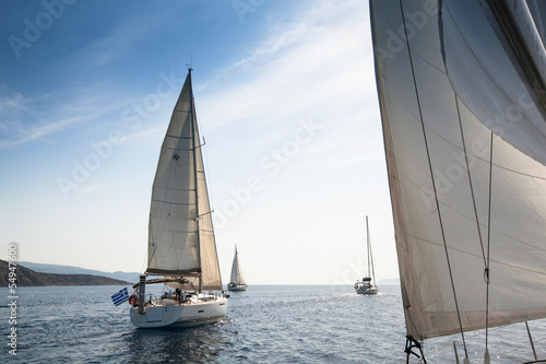 Sailing regatta. Yachting in Greece.