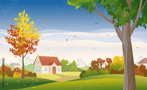 Autumn suburb