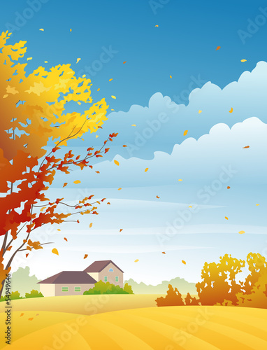 Rural autumn day