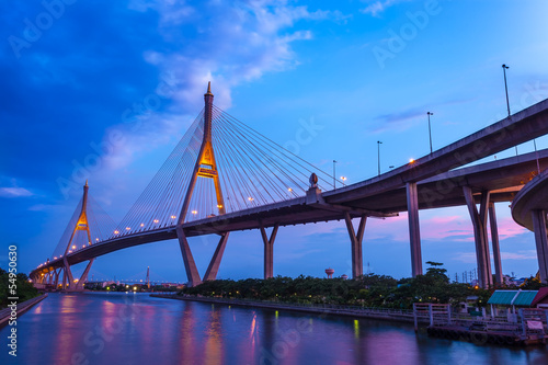 The Bhumibol Bridge in Bangkok,Thailand