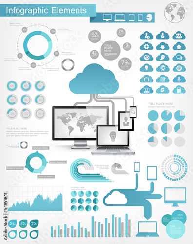 Cloud Service Infographic Elements