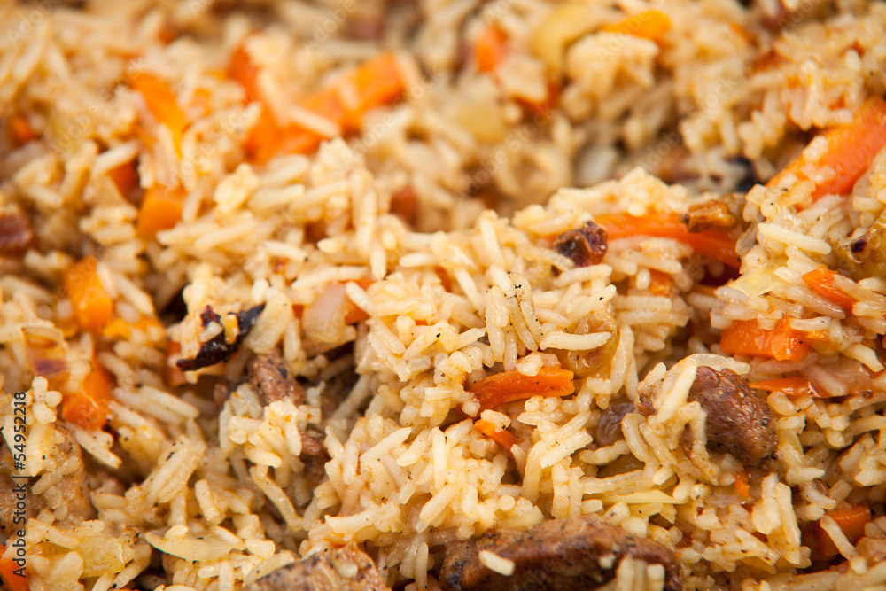 Pilaf (Plov) - Afghan, Uzbek, Tajik national cuisine main dish Pilaf (Plov) - Afghan, Uzbek, Tajik national cuisine main dish