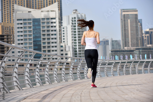 woman jogging at morning