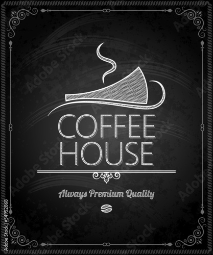 chalkboard - frame coffee menu