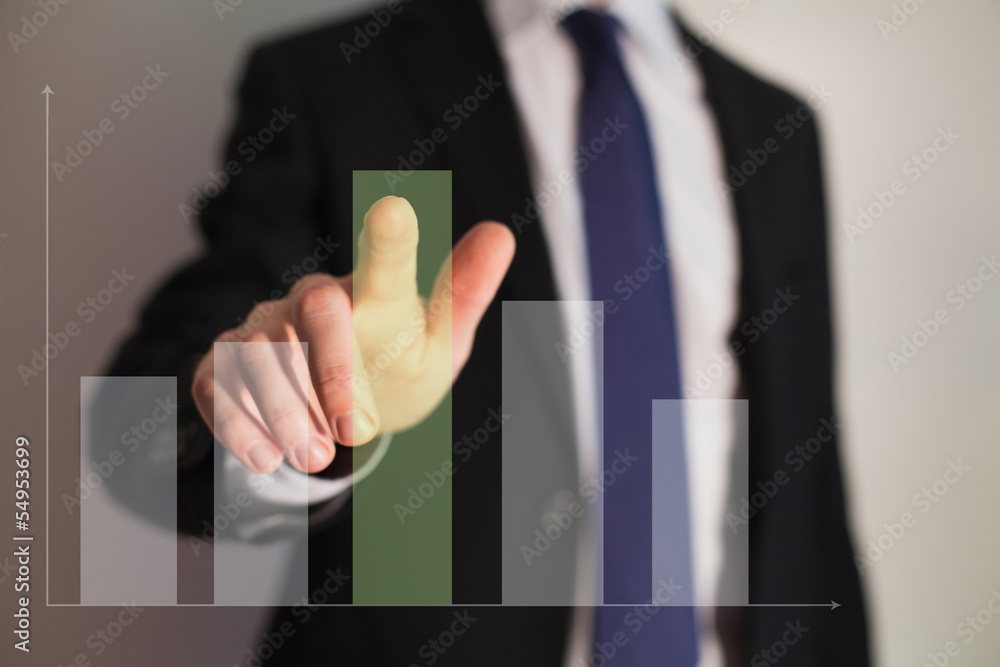 Businessman presenting a successful sustainable development Businessman presenting a successful sustainable development
