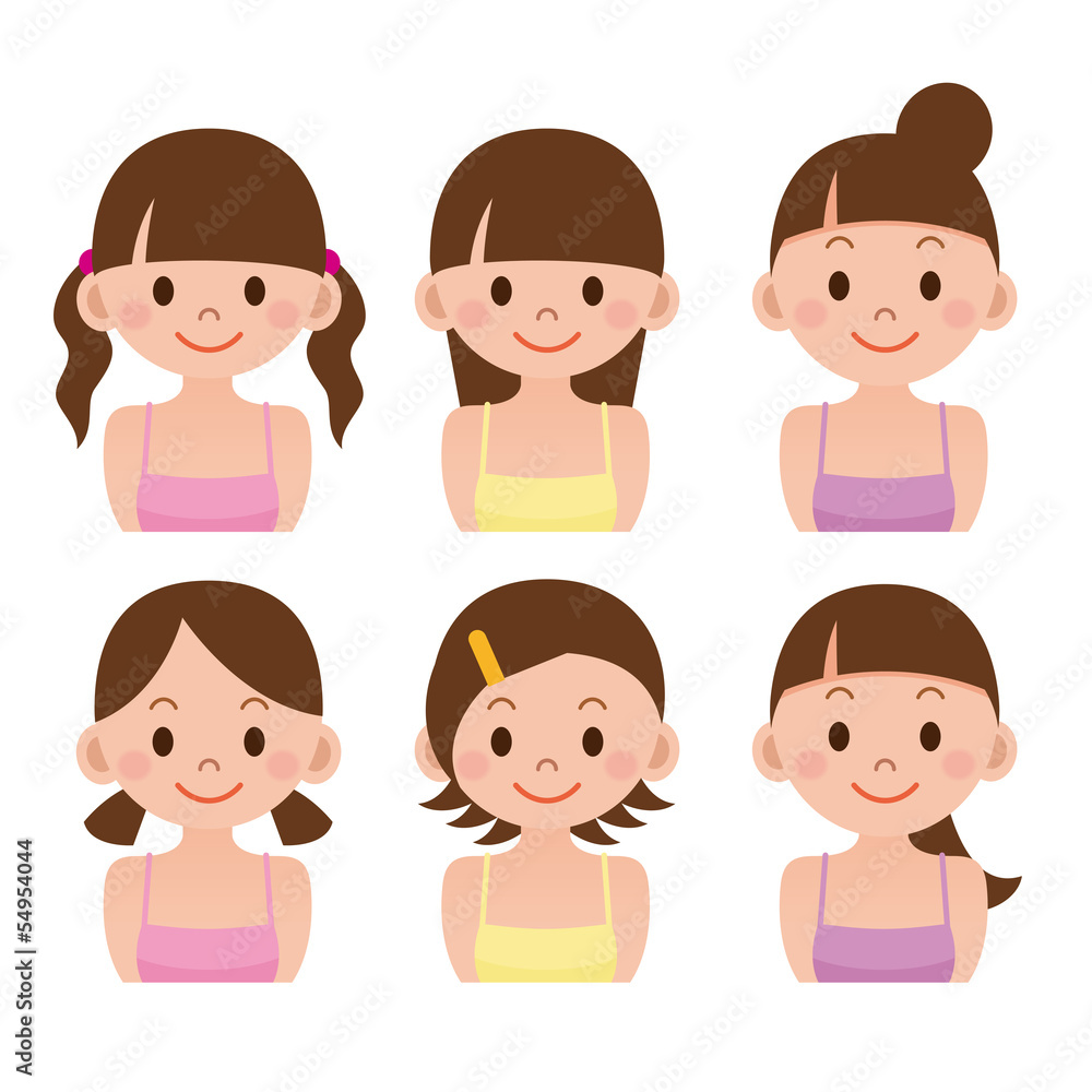 女性 髪型 下着 セット