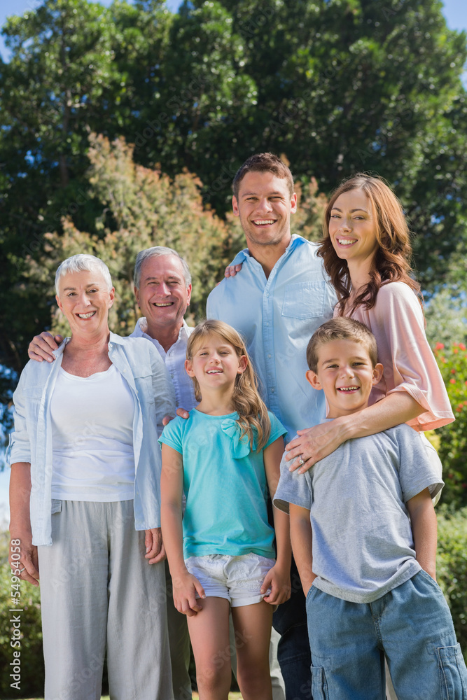 Happy family and grandparents in the countryside Happy family and grandparents in the countryside