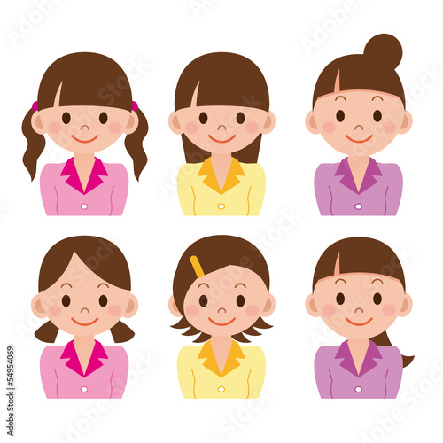 女性 髪型 ブラウス セット