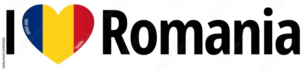 Fototapeta premium I love Romania