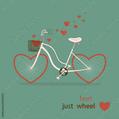 Vintage card in vector. Great card for Valentine's Day.