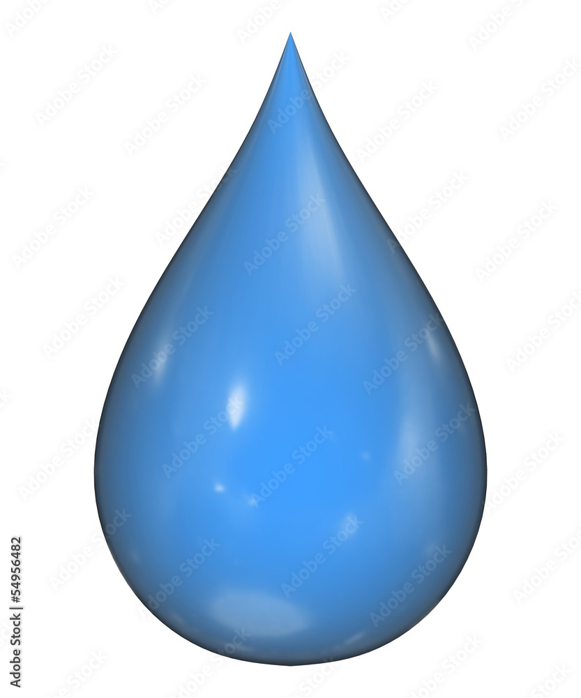 3D detailed illustration of a drop of water 3D detailed illustration of a drop of water